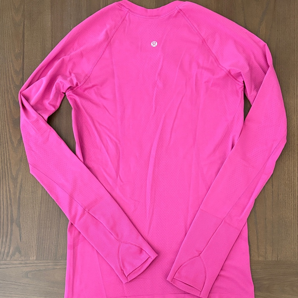 lululemon athletica pink swiftly tech top